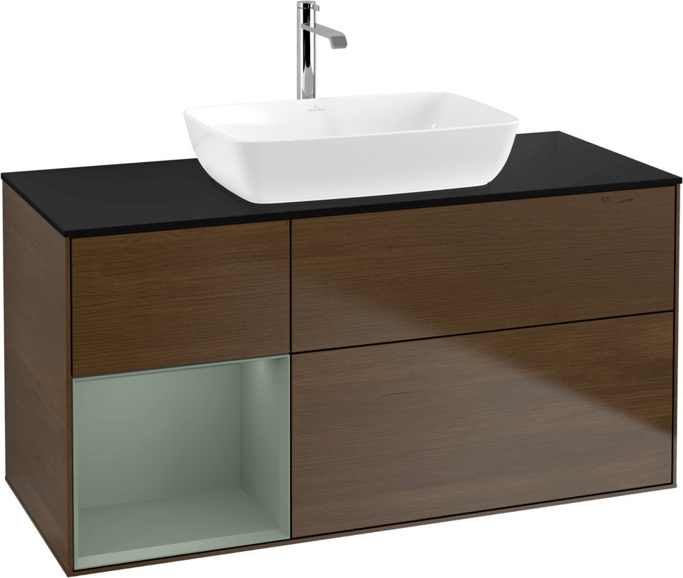 Villeroy & Boch Finion Waschtischunterschrank 1200 mm Glossy White Lacquer mit Beleuchtung