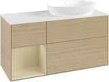 Villeroy & Boch Finion Waschtischunterschrank 1200 mm Glossy White Lacquer mit Beleuchtung