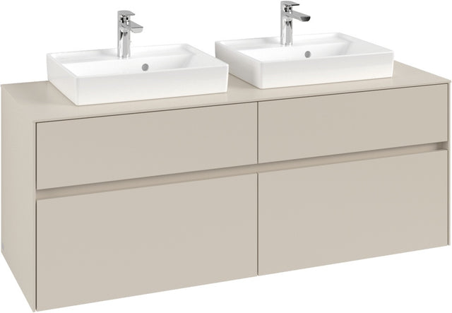 Villeroy & Boch Waschbeckenunterschrank Collaro C076 1400 mm Cashmere Grey mit 4 Auszügen