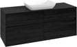 Villeroy & Boch Waschbeckenunterschrank Collaro C116 B0 1400 mm Black Oak mit Beleuchtung und SoftClosing