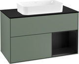 Villeroy & Boch Waschtischunterschrank Finion F252G 1000 mm Glossy White Lacquer mit LED-Beleuchtung