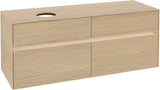 Villeroy & Boch Waschtischunterschrank Collaro C046 B0 1400 mm Nordic Oak mit Beleuchtung