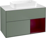 Villeroy & Boch Finion Waschtischunterschrank 1000 mm Glossy White Lacquer mit LED-Beleuchtung