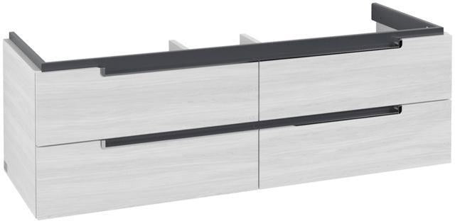 Villeroy & Boch SUBWAY 2.0 Waschtischunterschrank 1287 mm Glossy White mit 4 Auszügen