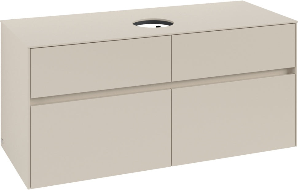 Villeroy & Boch Waschbeckenunterschrank Collaro C041 1200 mm Cashmere Grey mit 4 Auszügen
