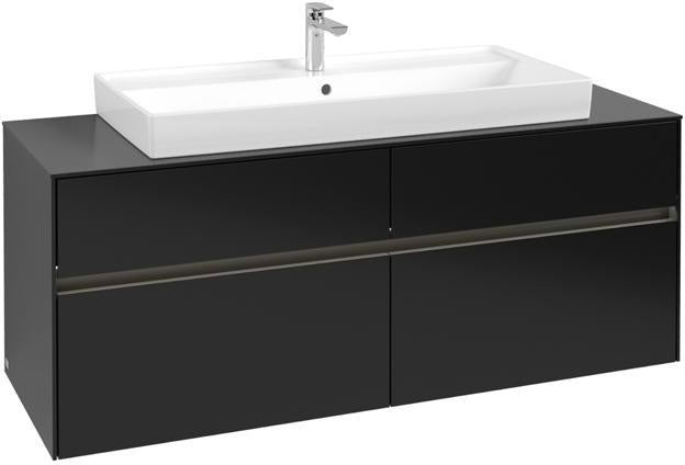 Villeroy & Boch Collaro Waschtischunterschrank 1400 mm mit LED-Beleuchtung, Truffle Grey
