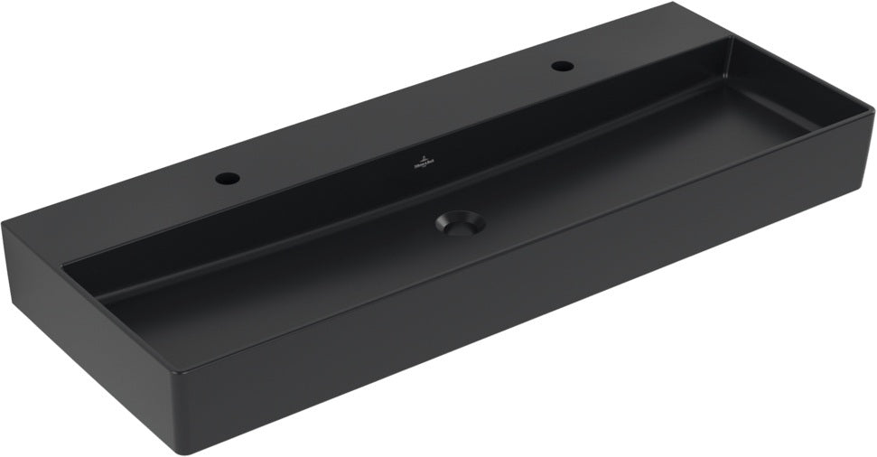 Villeroy & Boch Wandwaschbecken Memento 2.0 1200x470mm Pure Black CeramicPlus