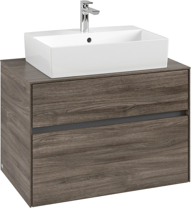 Villeroy & Boch Waschbeckenunterschrank Collaro C12400 Stone Oak 800 mm mit SoftClosing
