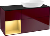 Villeroy & Boch Waschtischunterschrank Finion FA42G 1200 mm Glossy White Lacquer mit Beleuchtung