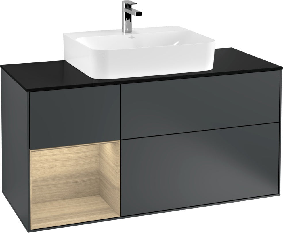 Villeroy & Boch Finion Waschbeckenunterschrank 1200 mm Glossy White mit Beleuchtung