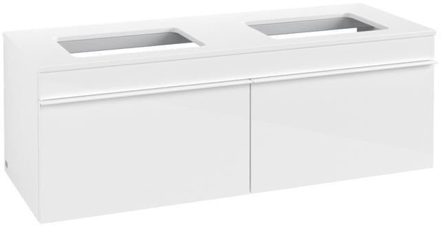 Villeroy & Boch Venticello Waschtischunterschrank 1257 mm Glossy White für 2 Waschbecken