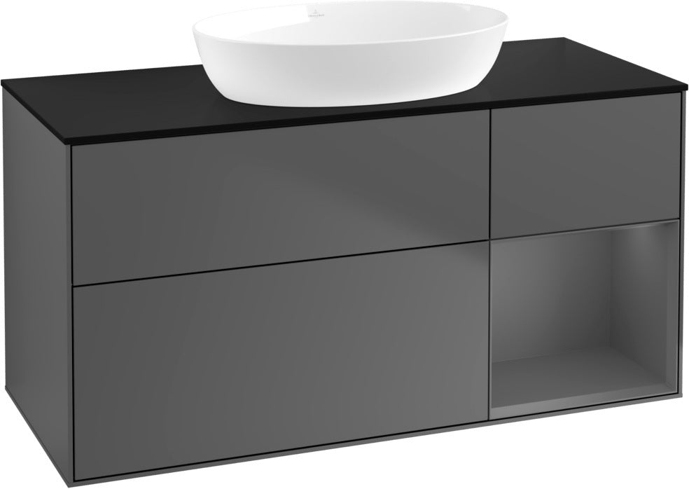 Villeroy & Boch Finion Waschtischunterschrank FA72GFGF 1200 mm Glossy White Lacquer mit LED-Beleuchtung