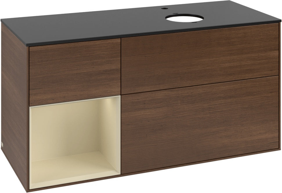 Villeroy & Boch Finion Waschtischunterschrank 1200 mm Glossy White Lacquer mit Beleuchtung
