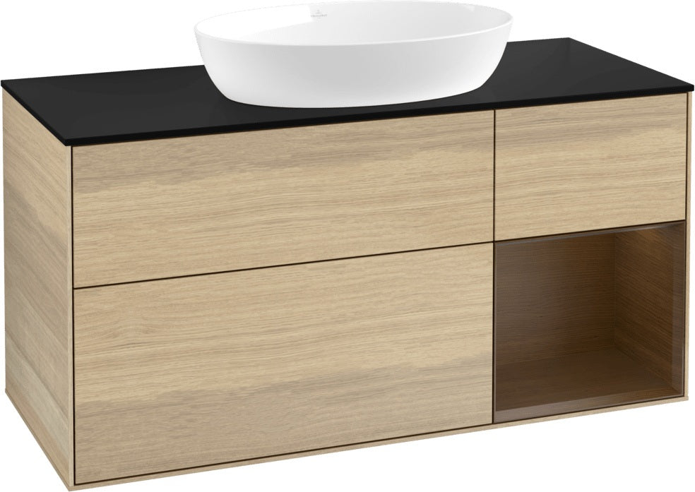 Villeroy & Boch Finion Waschtischunterschrank FA72GFGF 1200 mm Glossy White Lacquer mit LED-Beleuchtung