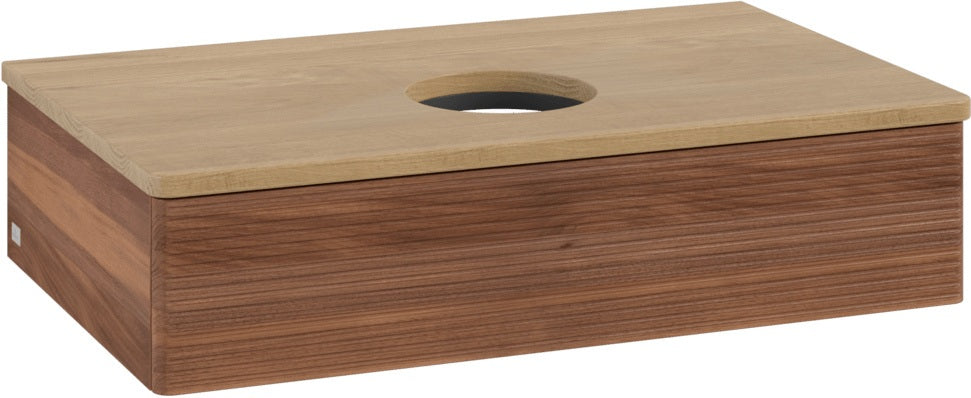Villeroy & Boch Antao Waschbeckenunterschrank 800 mm Warm Walnut mit Auszugsbeleuchtung