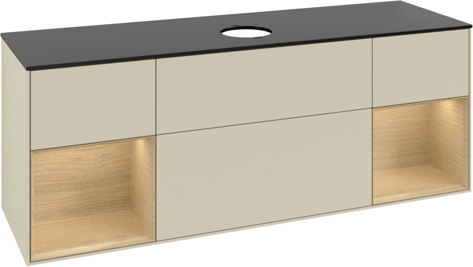 Villeroy & Boch Finion Waschtischunterschrank 1600 mm Glossy White Lacquer mit Beleuchtung
