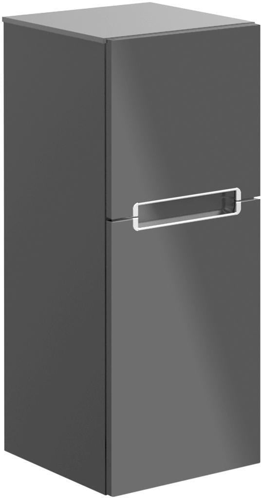 Villeroy & Boch Seitenschrank Subway 2.0 Eiche mit Abdeckplatte silbergrau, 356 mm breit