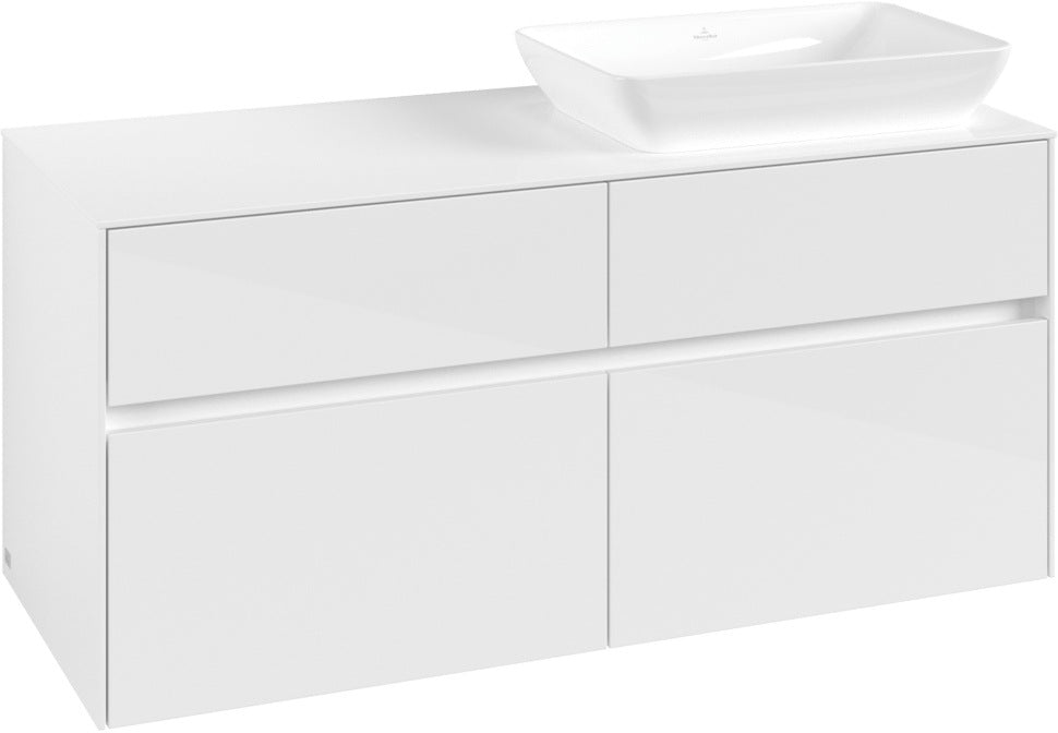 Villeroy & Boch Waschtischunterschrank Collaro C114 1200 mm Glossy White mit 4 Auszügen