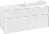 Villeroy & Boch Waschtischunterschrank Collaro C114 1200 mm Glossy White mit 4 Auszügen