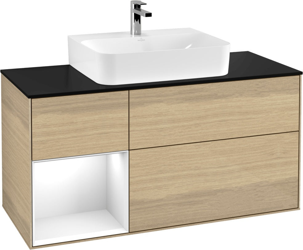 Villeroy & Boch Finion Waschbeckenunterschrank 1200 mm Glossy White mit Beleuchtung