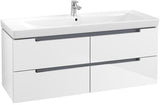 Villeroy & Boch SUBWAY 2.0 Waschtischunterschrank 1287 mm Glossy White mit 4 Auszügen