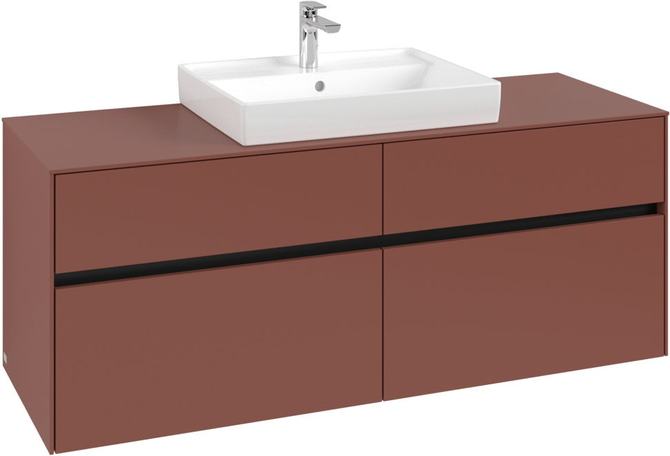 Villeroy & Boch Waschtischunterschrank Collaro C084 White Oak 1400 mm mit 4 Auszügen
