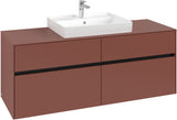Villeroy & Boch Waschtischunterschrank Collaro C084 White Oak 1400 mm mit 4 Auszügen