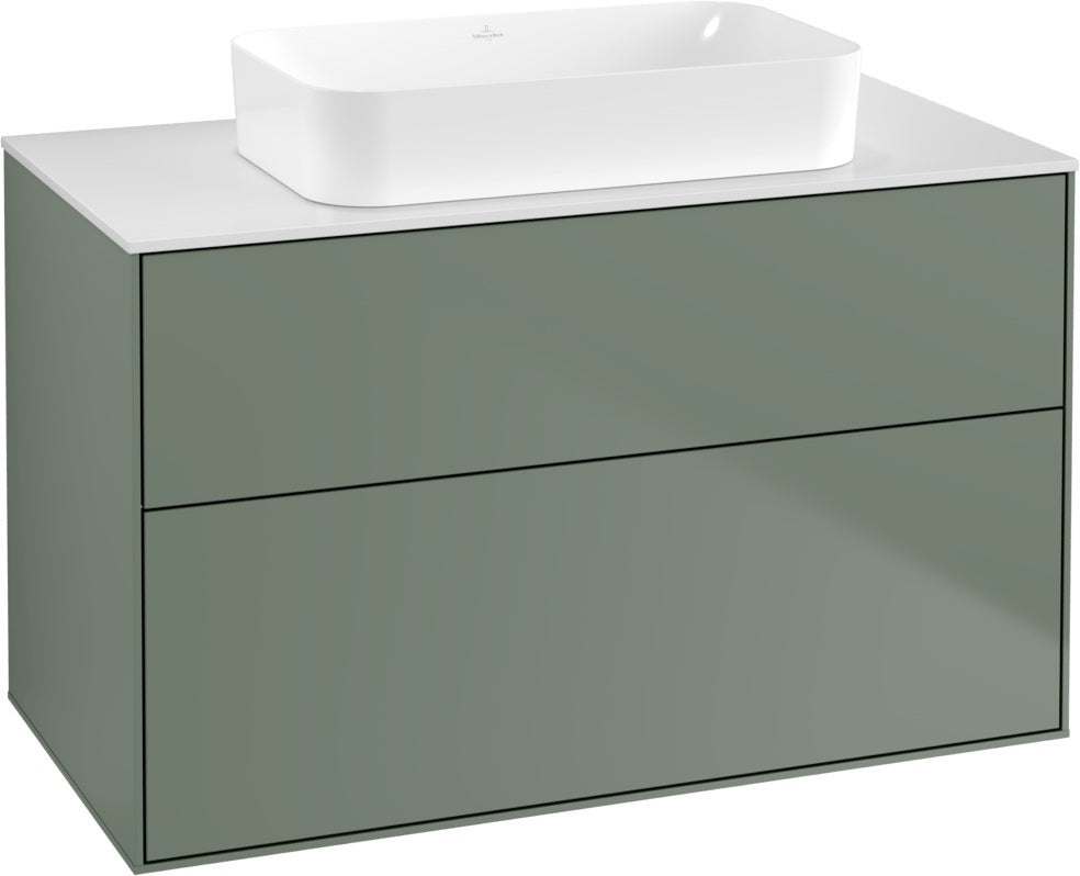 Villeroy & Boch Finion Waschtischunterschrank 1000 mm Glossy White Lack mit SoftClosing