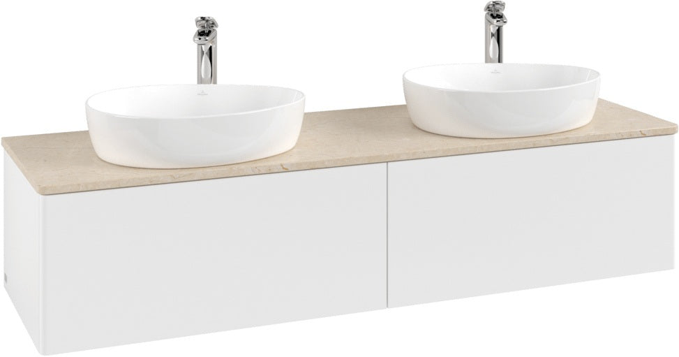 Villeroy & Boch Waschtischunterschrank Antao K39053 1600 mm Weiß Matt mit 2 Auszügen