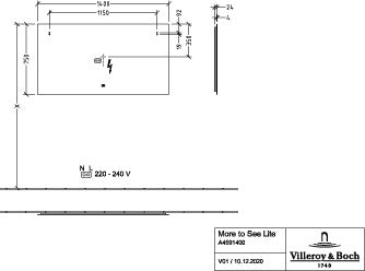 Villeroy & Boch More to See Square Spiegel A47510 1000x700 mm mit LED-Beleuchtung
