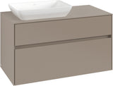 Villeroy & Boch Waschtischunterschrank Collaro C110 B0 1000 mm Taupe mit LED-Beleuchtung und SoftClosing