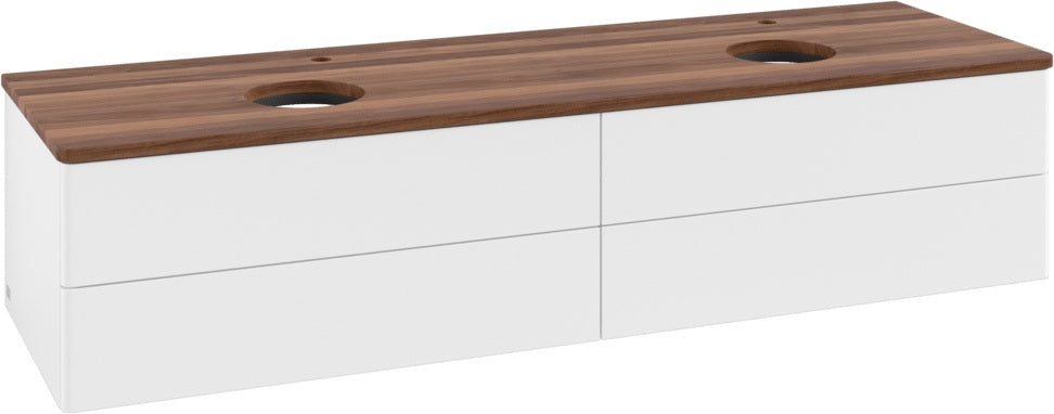 Villeroy & Boch Waschtischunterschrank Antao L28051 1600 mm mit 4 Auszügen, White Matt Lacquer