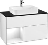 Villeroy & Boch Finion Waschtischunterschrank 1000 mm Glossy White Lacquer mit LED-Beleuchtung