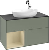 Villeroy & Boch Finion Waschbeckenunterschrank G892G 1000 mm Glossy White Lacquer mit Beleuchtung