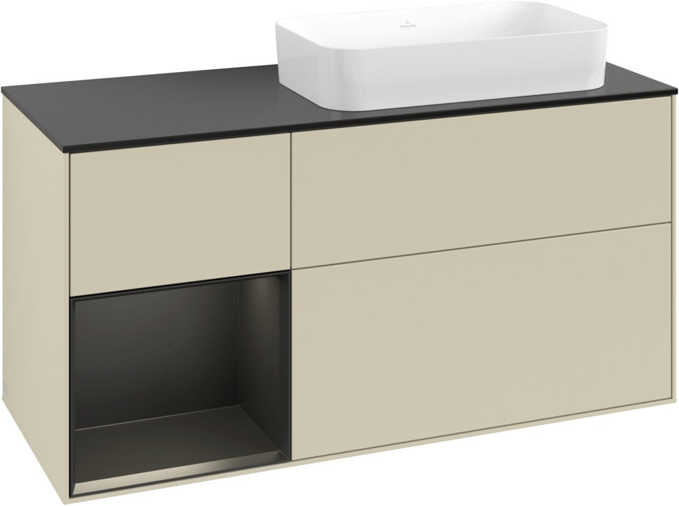 Villeroy & Boch Finion Waschtischunterschrank 120 cm Glossy White Lacquer mit Beleuchtung