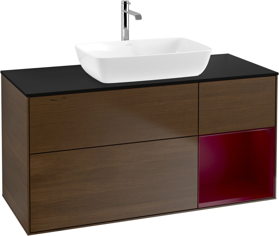Villeroy & Boch Finion Waschbeckenunterschrank 1200 mm Glossy White Lacquer mit Beleuchtung