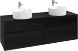 Villeroy & Boch Waschbeckenunterschrank Collaro C052 B0 1600 mm Black Oak mit Beleuchtung und SoftClosing
