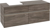 Villeroy & Boch Waschbeckenunterschrank Collaro C074B0 1400mm Stone Oak mit Beleuchtung