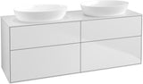 Villeroy & Boch Finion Waschtischunterschrank 1600 mm Glossy White Lacquer mit Beleuchtung
