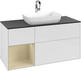 Villeroy & Boch Finion Waschtischunterschrank 1200 mm Glossy White Lacquer mit Beleuchtung