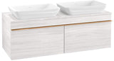 Villeroy & Boch Venticello Waschtischunterschrank 1257 mm Glossy White für 2 Waschbecken