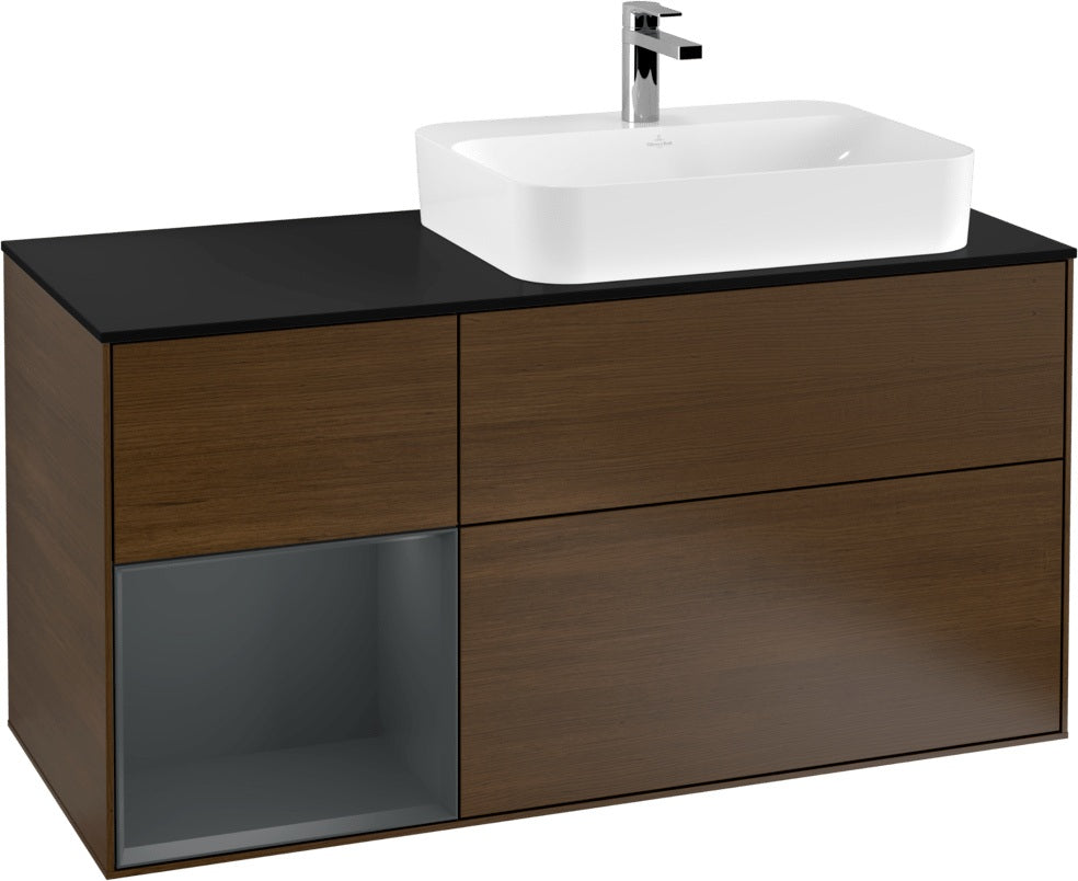 Villeroy & Boch Finion Waschbeckenunterschrank 1200 mm Glossy White Lacquer mit Beleuchtung