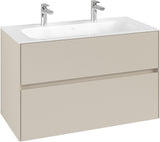 Villeroy & Boch Waschbeckenunterschrank Collaro C13900 in White Oak – 996 mm, 2 Auszüge, SoftClosing