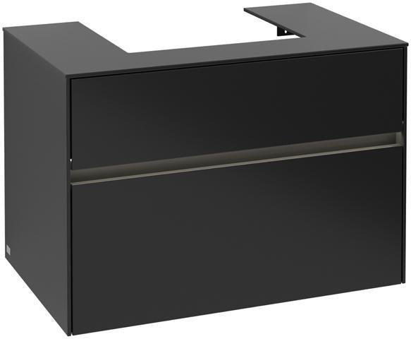 Villeroy & Boch Collaro Waschtischunterschrank 800 mm mit LED-Beleuchtung und 2 Auszügen in White Wood