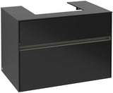 Villeroy & Boch Collaro Waschtischunterschrank 800 mm mit LED-Beleuchtung und 2 Auszügen in White Wood