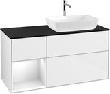 Villeroy & Boch Finion Waschtischunterschrank 1200 mm Glossy White Lacquer mit Beleuchtung