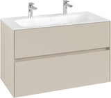 Villeroy & Boch Waschbeckenunterschrank Collaro C13900 in White Oak – 996 mm, 2 Auszüge, SoftClosing