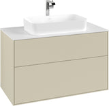Villeroy & Boch Finion Waschtischunterschrank G23100GF 1000 mm Glossy White mit LED-Beleuchtung