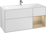 Villeroy & Boch Finion Waschbeckenunterschrank Glossy White Lacquer 1196 mm mit LED-Beleuchtung