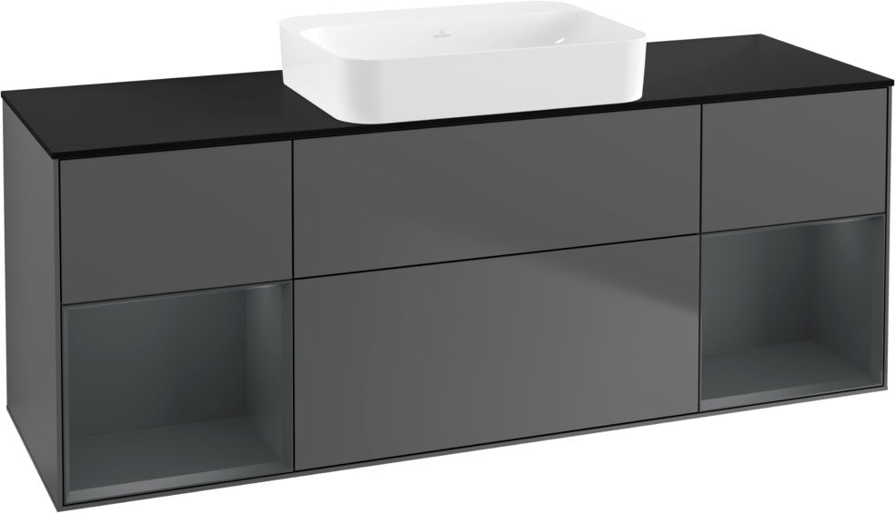 Villeroy & Boch Finion Waschbeckenunterschrank 1600 mm Glossy White Lacquer mit Beleuchtung